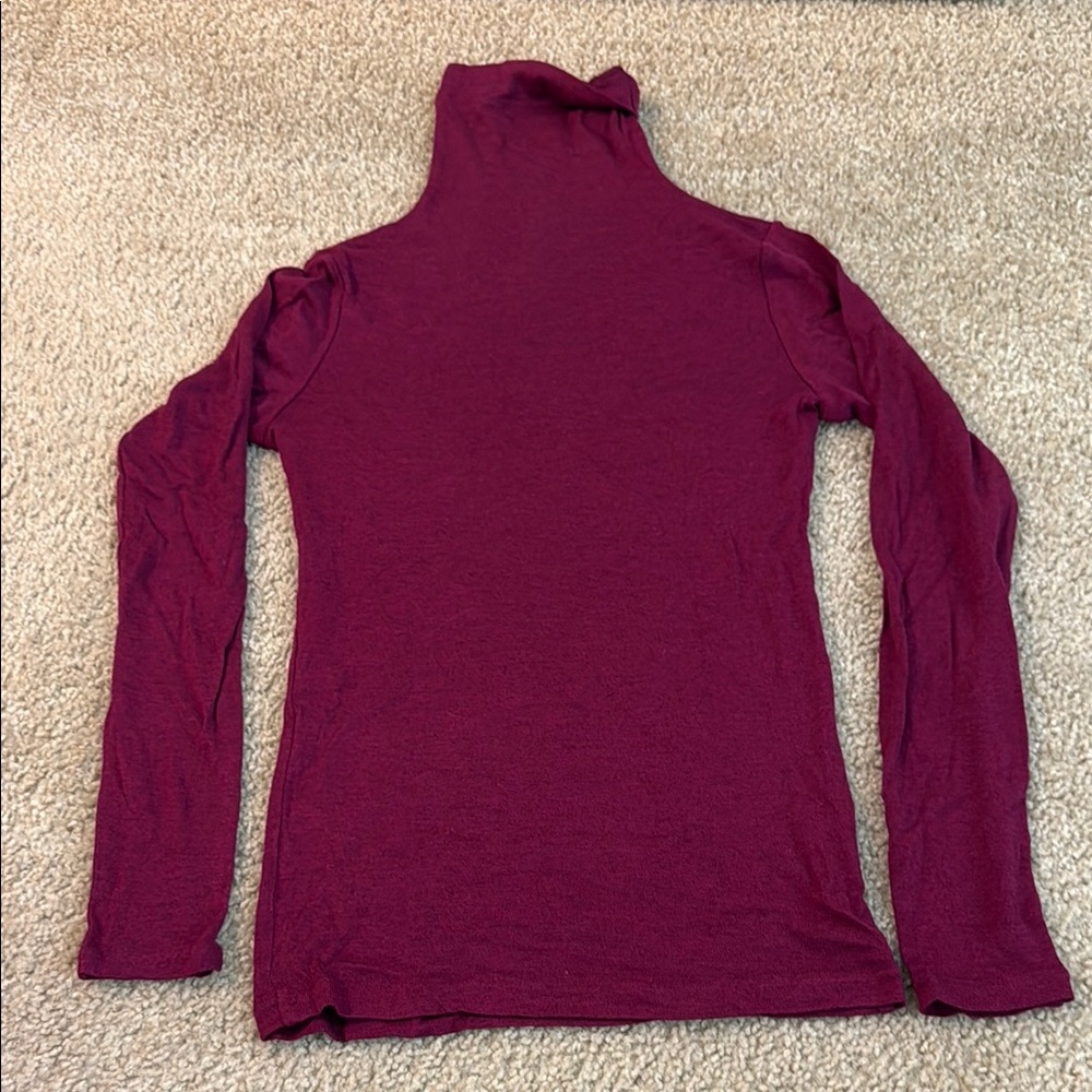 Club Monaco Deep Red Turtleneck Sweater XS